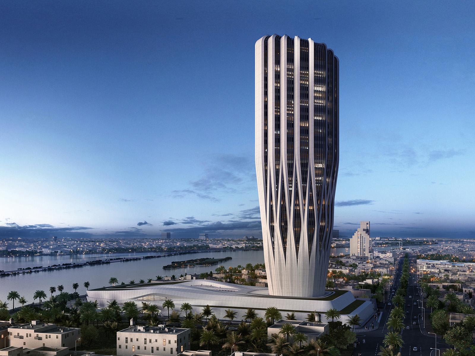 Zaha Hadid Tower, officially the tallest building in Baghdad