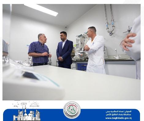 لدعم المشاريع الصناعية وتعزيز مكانتها ... المهندس دريد الربيعي يزور المصنع العراقي للمواد الصيدلانية