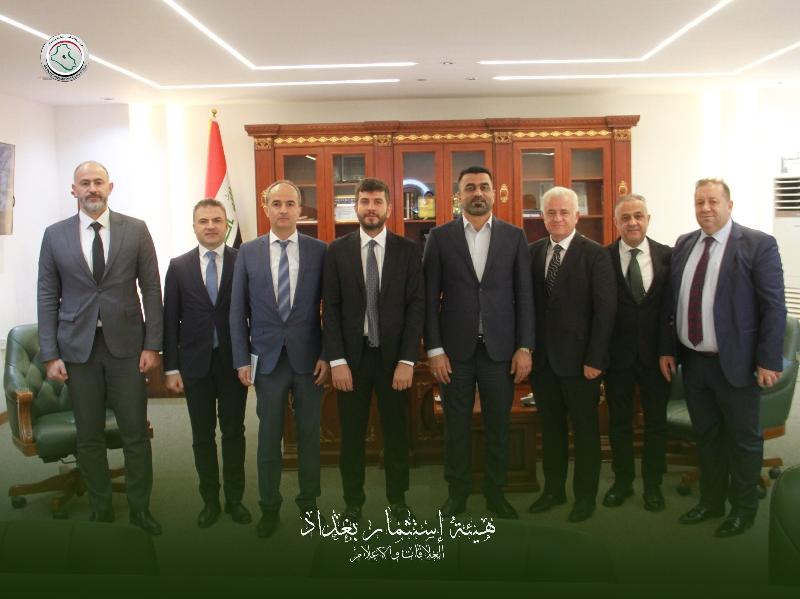 (( رئيس هيئة إستثمار بغداد يستقبل أحد الشركات التركية الراغبة بالإستثمار في العاصمة بغداد ))